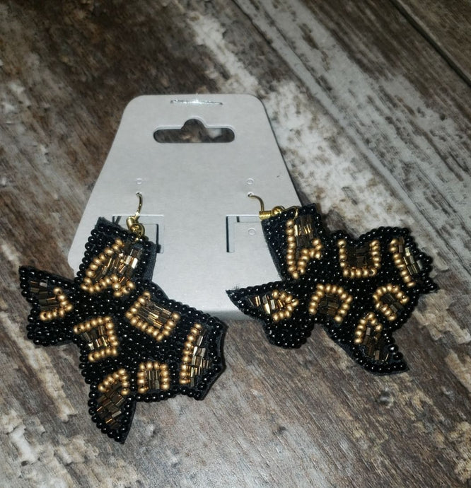 Black Leopard Texas Earrings